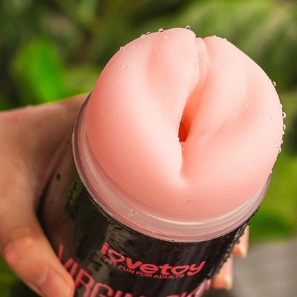 Lovetoy - Virgin-Skin Blowout - Dubbelzijdige Stroker Masturbator - Vagina en Ass - Lichte Huidskleur-Erotiekvoordeel.nl