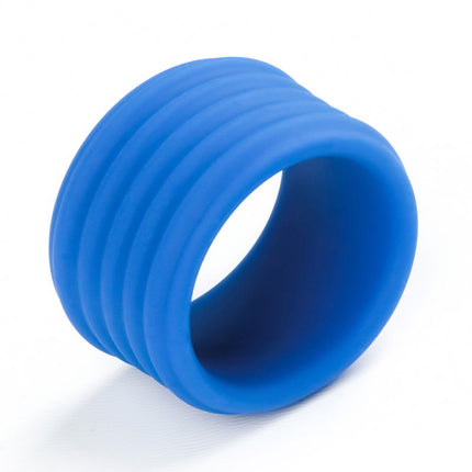 LoveToy - Pinnacle Pro - Deep Rib Grip Cockring - Blauw-Erotiekvoordeel.nl