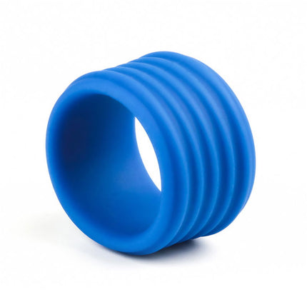 LoveToy - Pinnacle Pro - Deep Rib Grip Cockring - Blauw-Erotiekvoordeel.nl