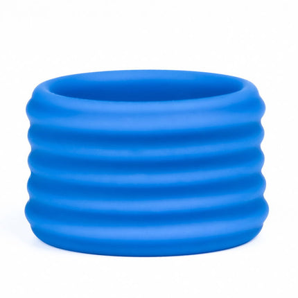 LoveToy - Pinnacle Pro - Deep Rib Grip Cockring - Blauw-Erotiekvoordeel.nl