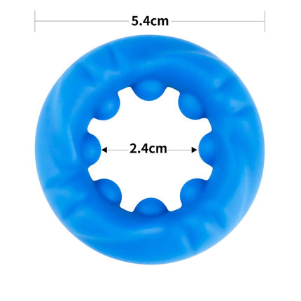 LoveToy - Pinnacle Pro - Ridge Bump Ball Stretcher Cockring - Blauw-Erotiekvoordeel.nl