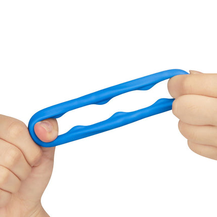 LoveToy - Pinnacle Pro - Ridge Bump Ball Stretcher Cockring - Blauw-Erotiekvoordeel.nl