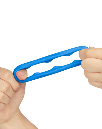 LoveToy - Pinnacle Pro - Ridge Bump Ball Stretcher Cockring - Blauw-Erotiekvoordeel.nl