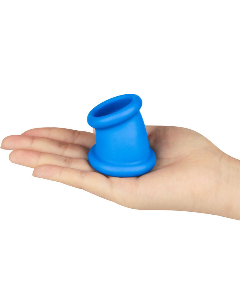 LoveToy - Pinnacle Pro - Tapered Squeeze Cockring - Blauw-Erotiekvoordeel.nl