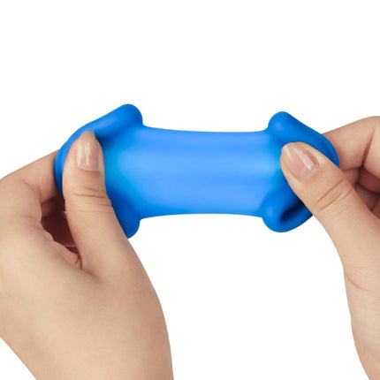 LoveToy - Pinnacle Pro - Tapered Squeeze Cockring - Blauw-Erotiekvoordeel.nl
