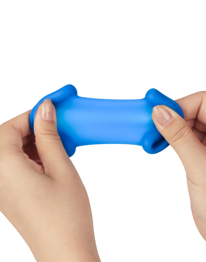 LoveToy - Pinnacle Pro - Tapered Squeeze Cockring - Blauw-Erotiekvoordeel.nl