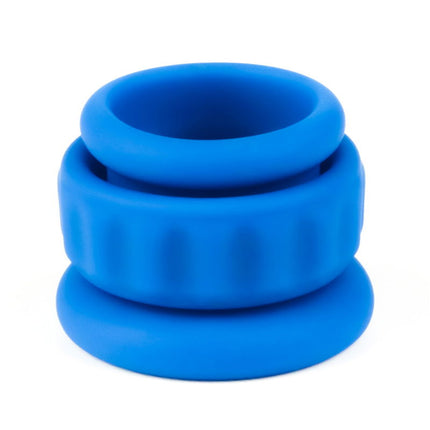 LoveToy - Pinnacle Pro - Twin Flex Stretcher Cockring - Blauw-Erotiekvoordeel.nl