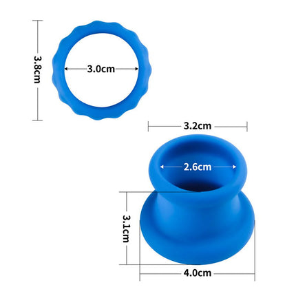 LoveToy - Pinnacle Pro - Twin Flex Stretcher Cockring - Blauw-Erotiekvoordeel.nl