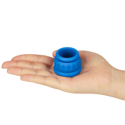 LoveToy - Pinnacle Pro - Twin Flex Stretcher Cockring - Blauw-Erotiekvoordeel.nl