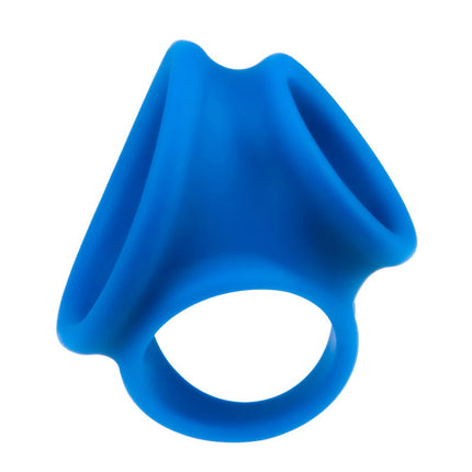 LoveToy - Pinnacle Pro - Trio Grip Enhancer Cockring - Blauw-Erotiekvoordeel.nl