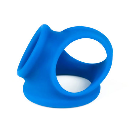 LoveToy - Pinnacle Pro - Trio Grip Enhancer Cockring - Blauw-Erotiekvoordeel.nl