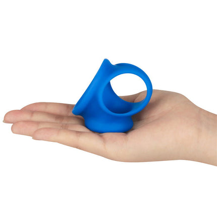 LoveToy - Pinnacle Pro - Trio Grip Enhancer Cockring - Blauw-Erotiekvoordeel.nl