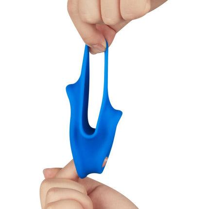 LoveToy - Pinnacle Pro - Trio Grip Enhancer Cockring - Blauw-Erotiekvoordeel.nl