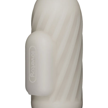 LoveToy - Knights Ring - Vibrerende Dual Purpose Sleeve - Spiraal - Wit-Erotiekvoordeel.nl
