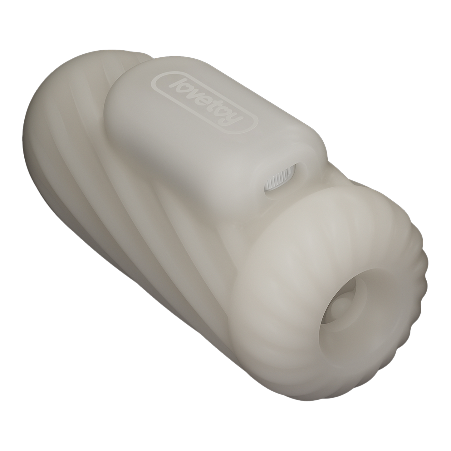 LoveToy - Knights Ring - Vibrerende Dual Purpose Sleeve - Spiraal - Wit-Erotiekvoordeel.nl