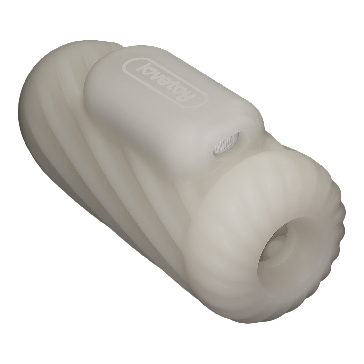 LoveToy - Knights Ring - Vibrerende Dual Purpose Sleeve - Spiraal - Wit-Erotiekvoordeel.nl