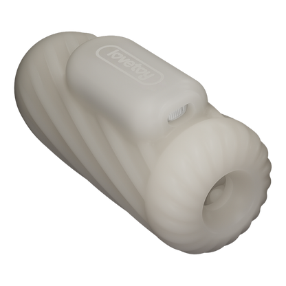 LoveToy - Knights Ring - Vibrerende Dual Purpose Sleeve - Spiraal - Wit-Erotiekvoordeel.nl