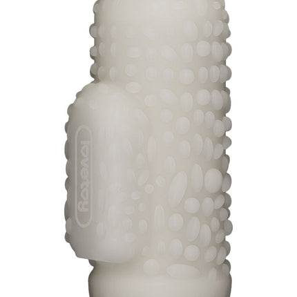 LoveToy - Knights Ring - Vibrerende Dual Purpose Sleeve - Drip - Wit-Erotiekvoordeel.nl