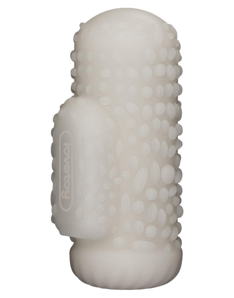 LoveToy - Knights Ring - Vibrerende Dual Purpose Sleeve - Drip - Wit-Erotiekvoordeel.nl