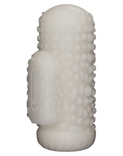 LoveToy - Knights Ring - Vibrerende Dual Purpose Sleeve - Drip - Wit-Erotiekvoordeel.nl