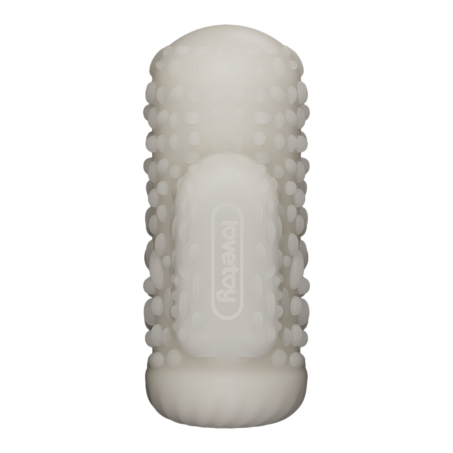 LoveToy - Knights Ring - Vibrerende Dual Purpose Sleeve - Drip - Wit-Erotiekvoordeel.nl