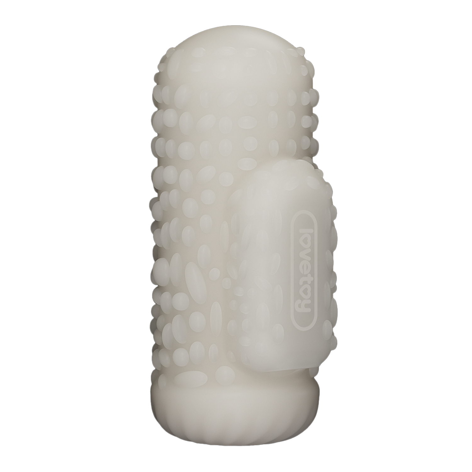 LoveToy - Knights Ring - Vibrerende Dual Purpose Sleeve - Drip - Wit-Erotiekvoordeel.nl