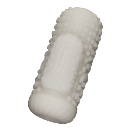 LoveToy - Knights Ring - Vibrerende Dual Purpose Sleeve - Drip - Wit-Erotiekvoordeel.nl