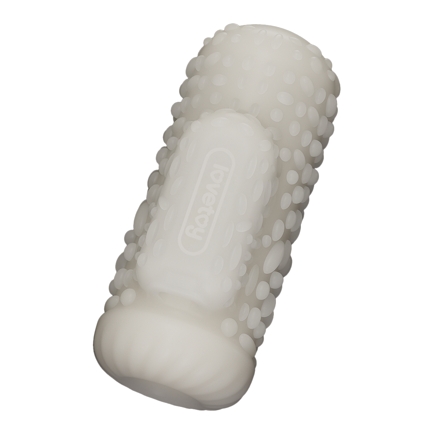 LoveToy - Knights Ring - Vibrerende Dual Purpose Sleeve - Drip - Wit-Erotiekvoordeel.nl