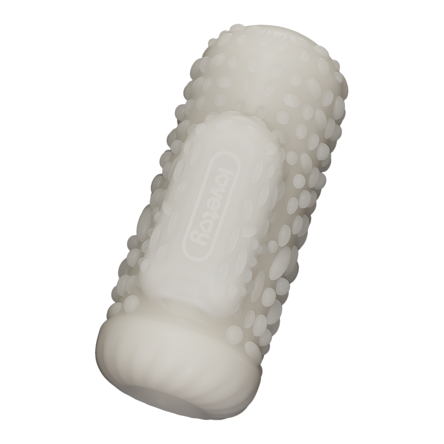 LoveToy - Knights Ring - Vibrerende Dual Purpose Sleeve - Drip - Wit-Erotiekvoordeel.nl