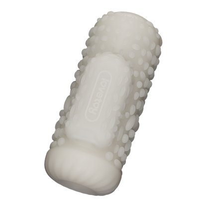 LoveToy - Knights Ring - Vibrerende Dual Purpose Sleeve - Drip - Wit-Erotiekvoordeel.nl