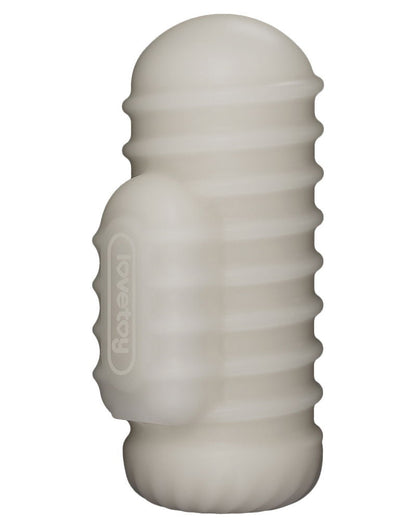 LoveToy - Knights Ring - Vibrerende Dual Purpose Sleeve - Golvend - Wit-Erotiekvoordeel.nl