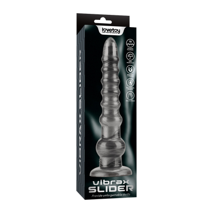 Lovetoy - Vibrax Slider - Lange Vibrerende Anaal Dildo - 32 cm - Zilver-Rimbastore.com