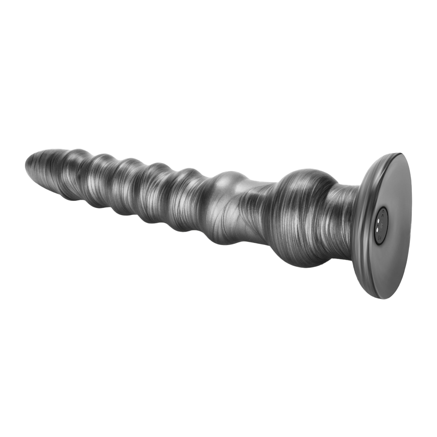 Lovetoy - Vibrax Slider - Lange Vibrerende Anaal Dildo - 32 cm - Zilver-Rimbastore.com
