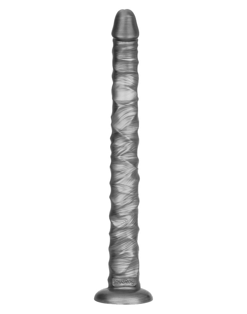 Lovetoy - Vibrax Slider - Lange Vibrerende Anaal Dildo - 40,5 cm - Zilver-Rimbastore.com