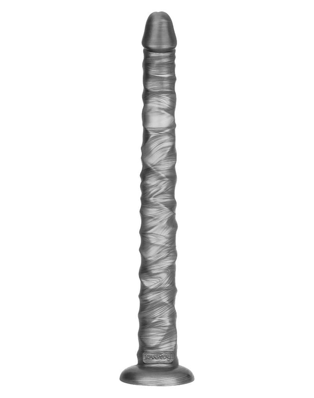 Lovetoy - Vibrax Slider - Lange Vibrerende Anaal Dildo - 40,5 cm - Zilver-Rimbastore.com