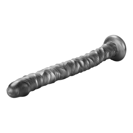 Lovetoy - Vibrax Slider - Lange Vibrerende Anaal Dildo - 40,5 cm - Zilver-Rimbastore.com