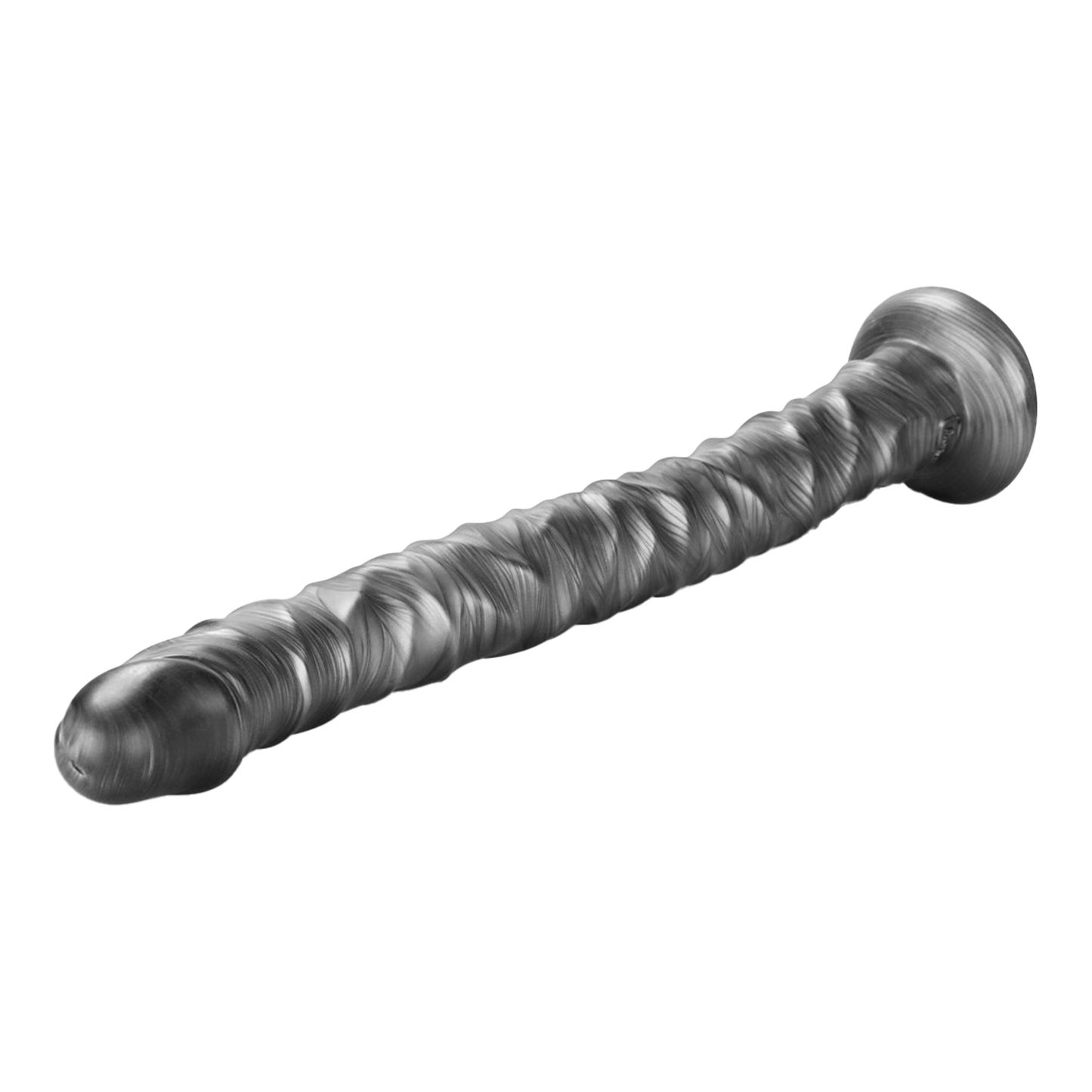 Lovetoy - Vibrax Slider - Lange Vibrerende Anaal Dildo - 40,5 cm - Zilver-Rimbastore.com