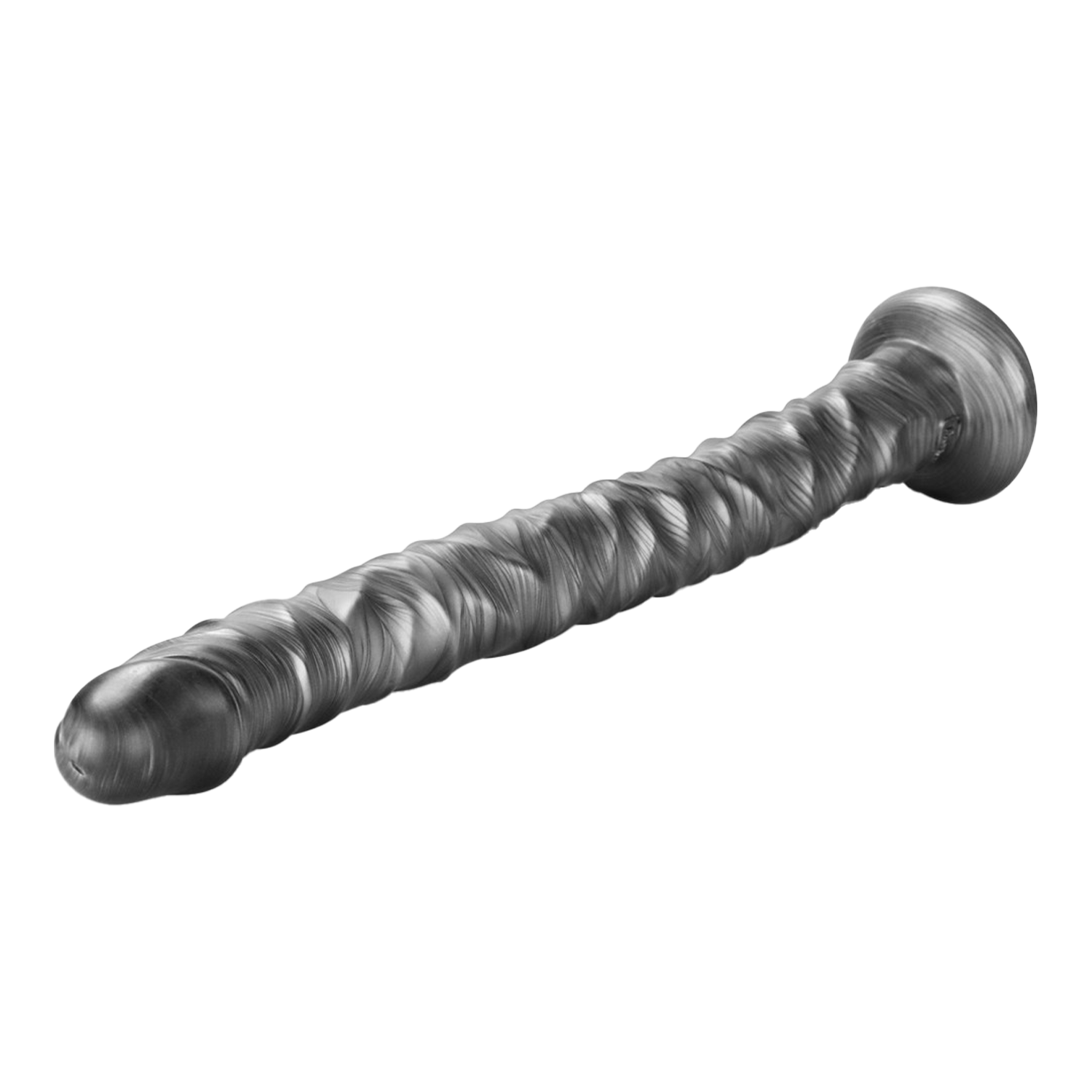 Lovetoy - Vibrax Slider - Lange Vibrerende Anaal Dildo - 40,5 cm - Zilver-Rimbastore.com