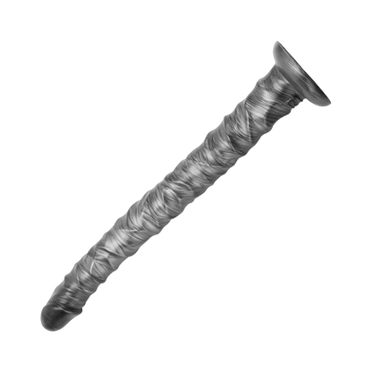 Lovetoy - Vibrax Slider - Lange Vibrerende Anaal Dildo - 40,5 cm - Zilver-Rimbastore.com