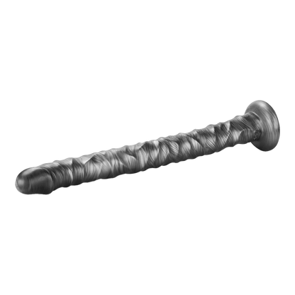Lovetoy - Vibrax Slider - Lange Vibrerende Anaal Dildo - 40,5 cm - Zilver-Rimbastore.com