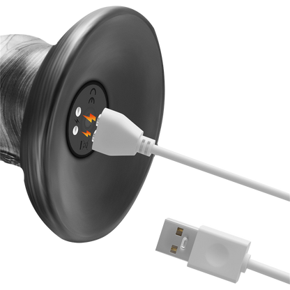 Lovetoy - Vibrax Slider - Lange Vibrerende Anaal Dildo - 40,5 cm - Zilver-Rimbastore.com