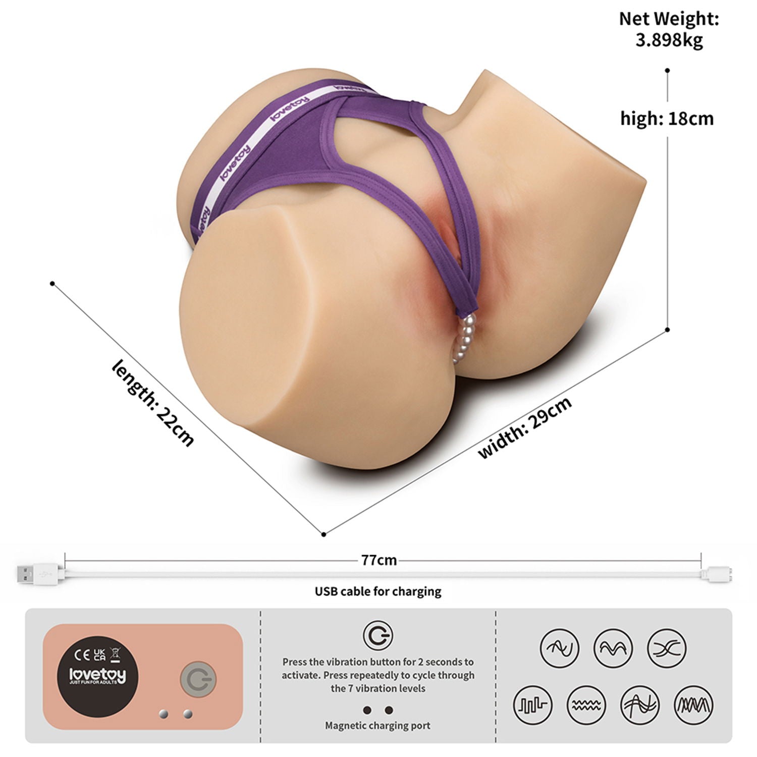LoveToy - Streetgirl's Dual Motor Sensation Pulse - Lichte huidskleur-Erotiekvoordeel.nl