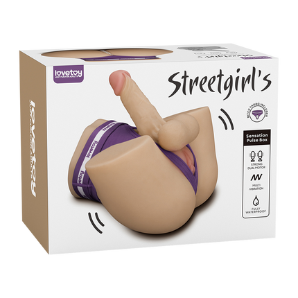 LoveToy - Streetgirl's Dual Motor Sensation Pulse met Dildo - Nude-Erotiekvoordeel.nl
