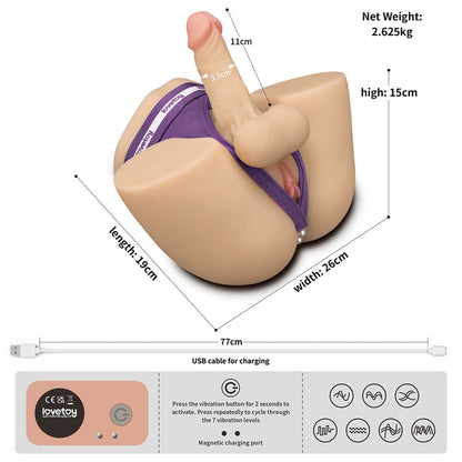 LoveToy - Streetgirl's Dual Motor Sensation Pulse met Dildo - Nude-Erotiekvoordeel.nl