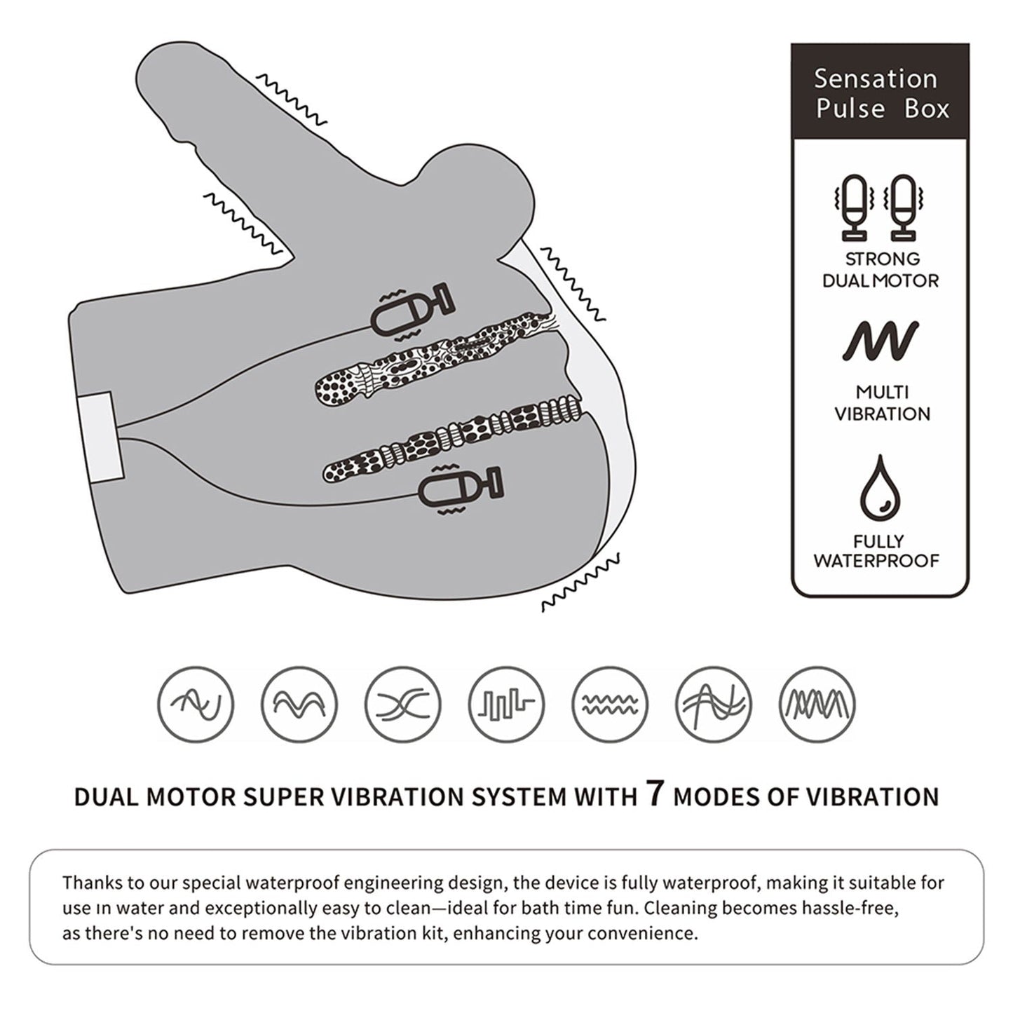 LoveToy - Streetgirl's Dual Motor Sensation Pulse met Dildo - Nude-Erotiekvoordeel.nl