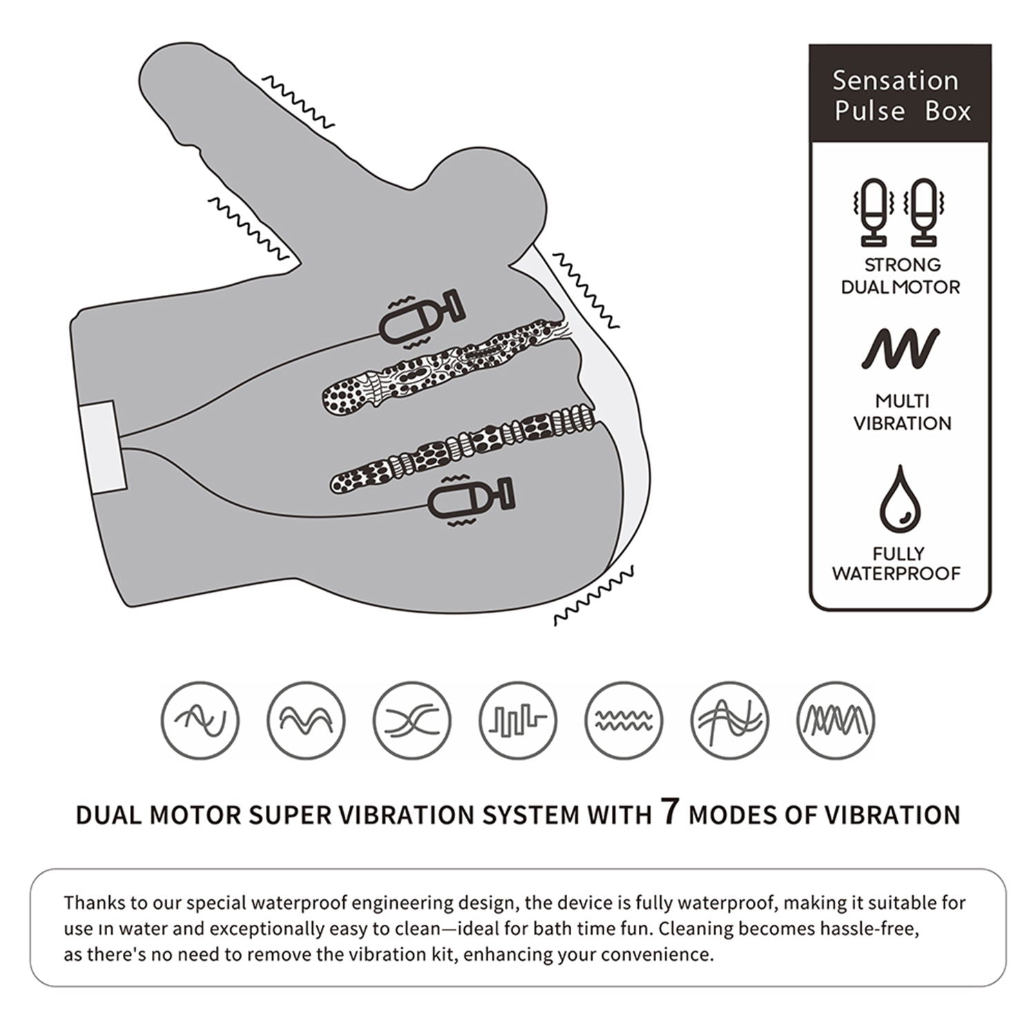 LoveToy - Streetgirl's Dual Motor Sensation Pulse met Dildo - Nude-Erotiekvoordeel.nl