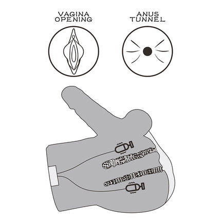 LoveToy - Streetgirl's Dual Motor Sensation Pulse met Dildo - Nude-Erotiekvoordeel.nl