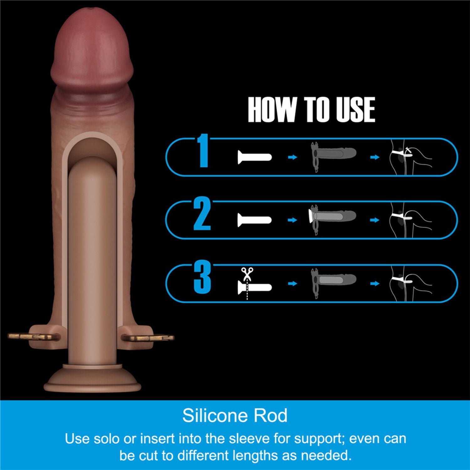 LoveToy - Ingen - Holle Strap-on met Siliconen Staaf – 23 cm - Lichte huidskleur-Erotiekvoordeel.nl