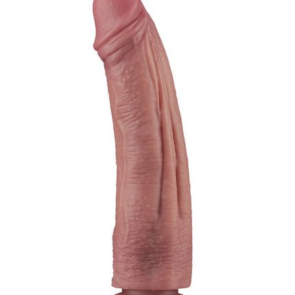 LoveToy - Power Cock - 26,5 cm - Vibrerende Dildo - Dual Density - Lichte Huidskleur-Erotiekvoordeel.nl