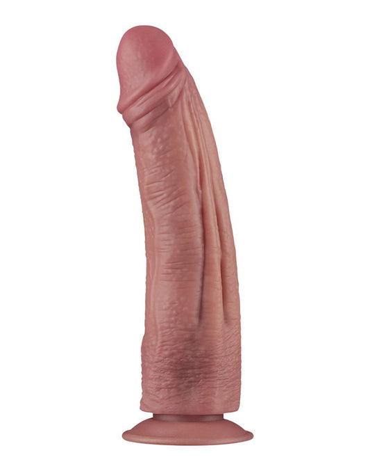 LoveToy - Power Cock - 26,5 cm - Vibrerende Dildo - Dual Density - Lichte Huidskleur-Erotiekvoordeel.nl